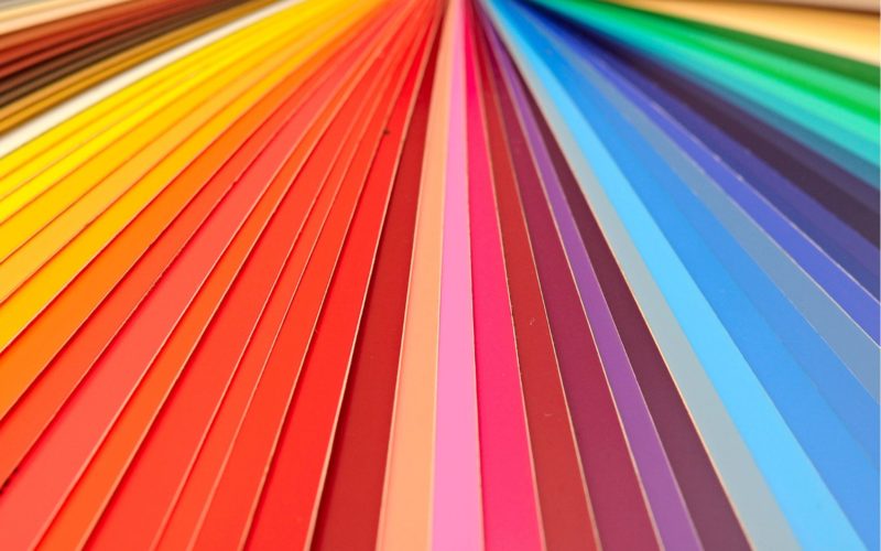 Psychology of Color: Rainbow array of colored paper